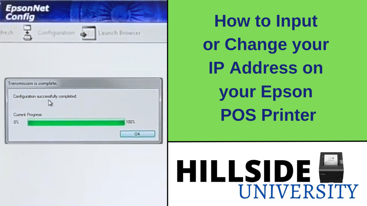 How to Input or Change your IP Address on your Epson POS Printer