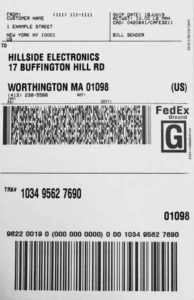 Shipping Label for Sending Your Printer in for Repair – Hillside ...
